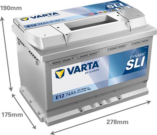 Varta 574013068K262 - Starter Battery europarts.cy